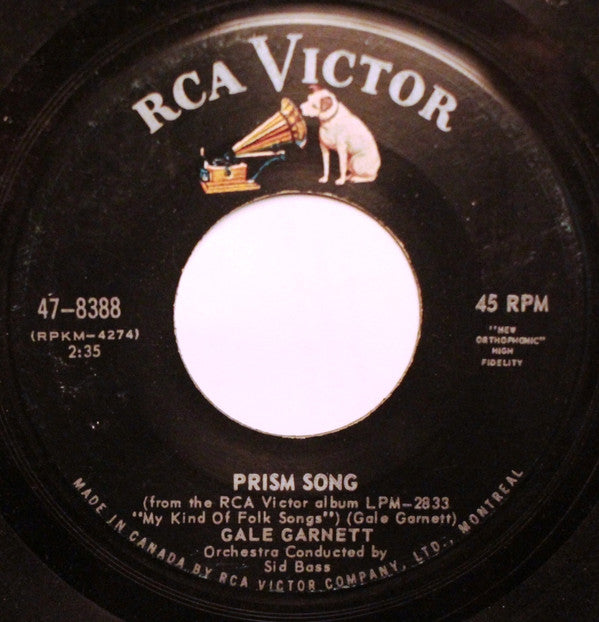 Gale Garnett : We'll Sing In The Sunshine / Prism Song (7", Single)