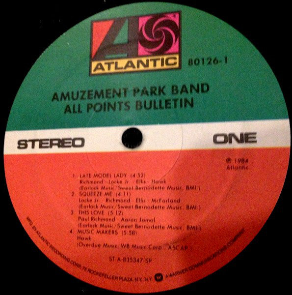 Amuzement Park : All Points Bulletin (LP, Album, SP)