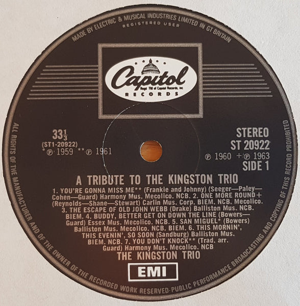 Kingston Trio : A Tribute To The Kingston Trio (LP, Comp)