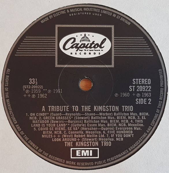 Kingston Trio : A Tribute To The Kingston Trio (LP, Comp)