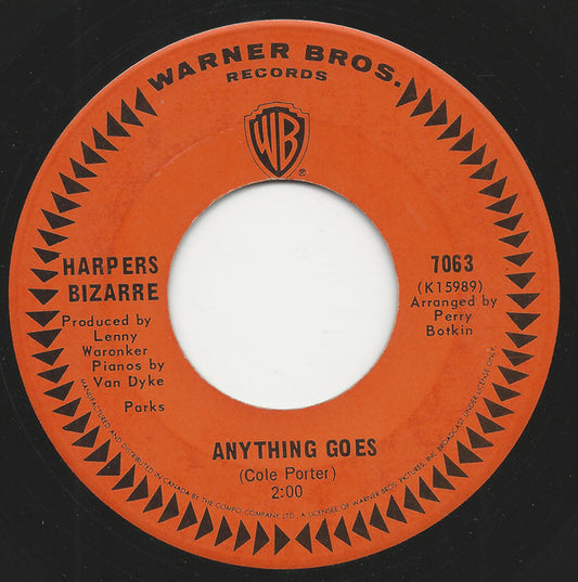 Harpers Bizarre : Anything Goes (7", Single)
