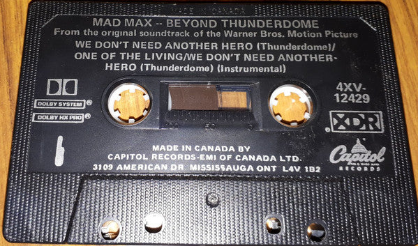 Tina Turner, Maurice Jarre : Mad Max Beyond Thunderdome (Original Motion Picture Soundtrack) (Cass, Album)