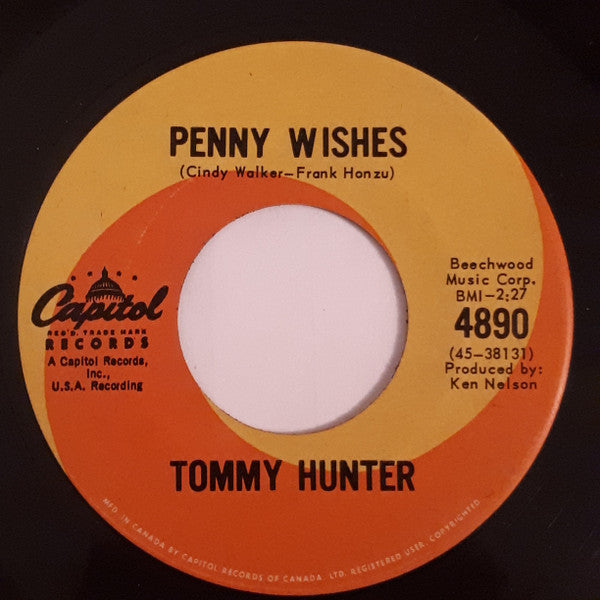 Tommy Hunter (2) : Poor Little Bullfrog / Penny Wishes (7", Single)