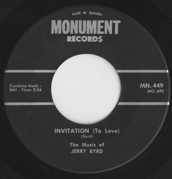 Jerry Byrd : Invitation (To Love) (7", Single)