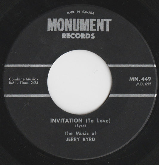 Jerry Byrd : Invitation (To Love) (7", Single)