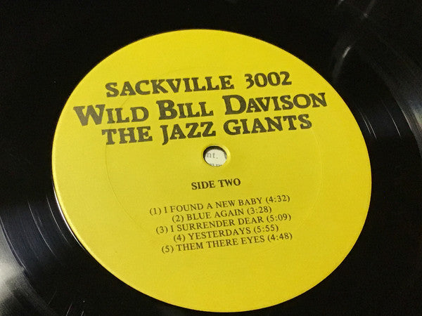 The Jazz Giants (6) Featuring Wild Bill Davison, Buzzy Drootin, Herb Hall, Claude Hopkins, Benny Morton, Arvell Shaw : The Jazz Giants (LP, Album, RE)