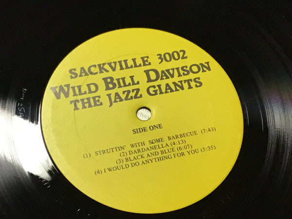 The Jazz Giants (6) Featuring Wild Bill Davison, Buzzy Drootin, Herb Hall, Claude Hopkins, Benny Morton, Arvell Shaw : The Jazz Giants (LP, Album, RE)