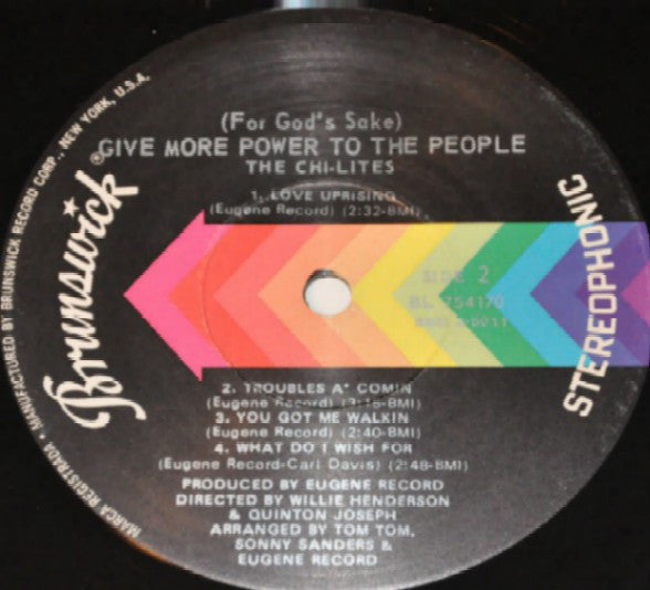 The Chi-Lites : (For God's Sake) Give More Power To The People (LP, Album)