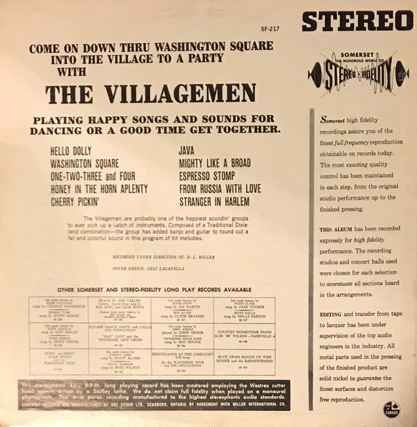 The Villagemen : We're Gonna Stomp At A Party With The Villagemen - A Program To Keep Your Party Stompin' (LP, Album)