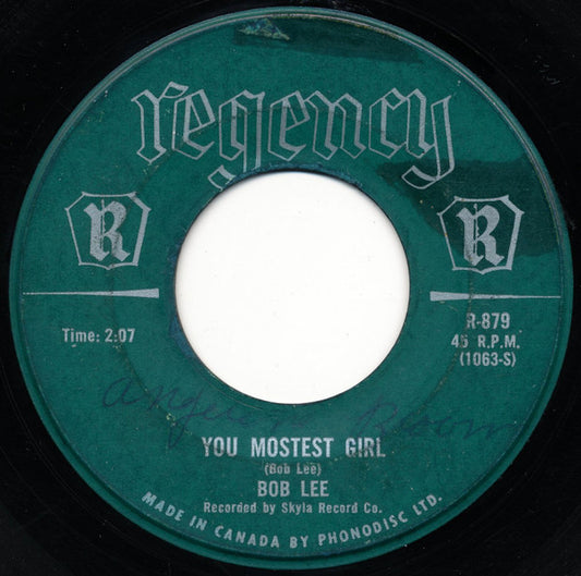 Bobby Lee Trammell : You Mostest Girl / Uh Oh (7", Single)