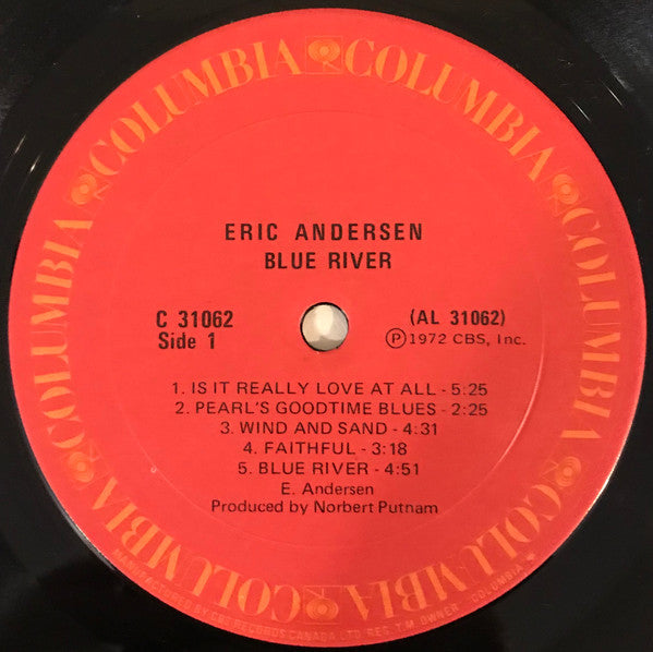 Eric Andersen - Blue River (LP, Album, RE) (Very Good (VG))