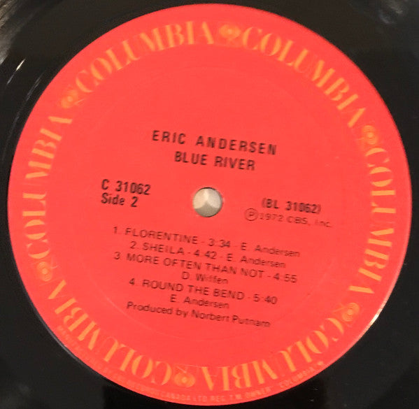 Eric Andersen (2) : Blue River (LP, Album, RE)