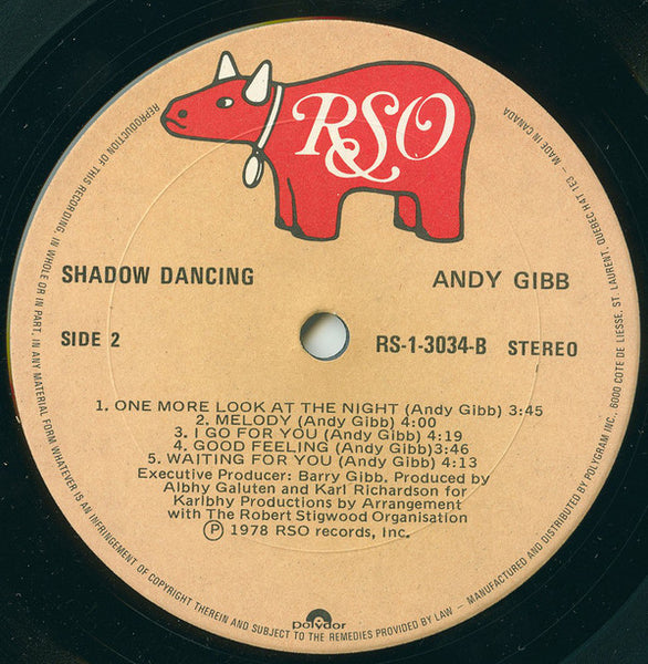Andy Gibb : Shadow Dancing (LP, Album)