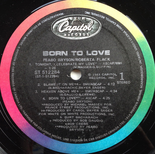 Peabo Bryson & Roberta Flack : Born To Love (LP, Album, Club)