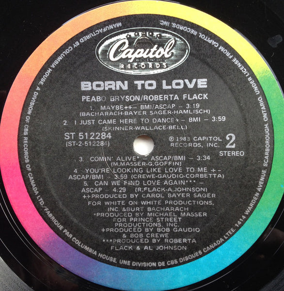 Peabo Bryson & Roberta Flack : Born To Love (LP, Album, Club)