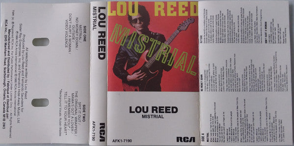 Lou Reed : Mistrial (Cass, Album, Dol)