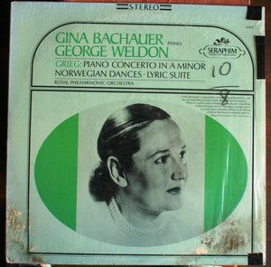 Grieg* - Gina Bachauer, George Weldon, Royal Philharmonic Orchestra* : Piano Concerto In A Minor - Norwegian Dances, Lyric Suite (LP)