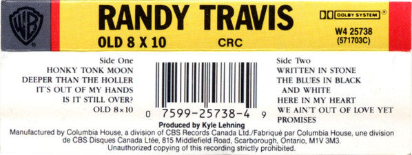 Randy Travis : Old 8x10 (Cass, Album, Club, Dol)
