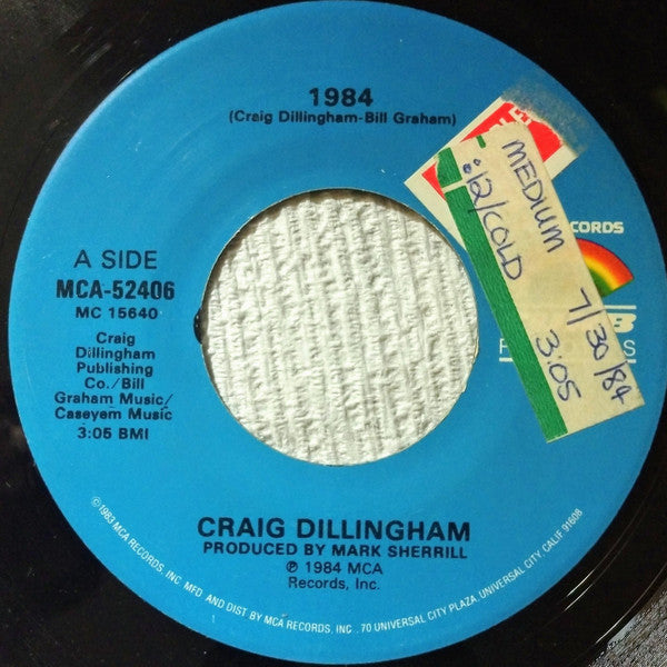 Craig Dillingham : 1984 (7")