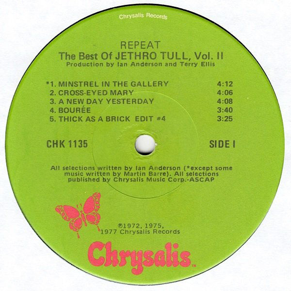 Jethro Tull : Repeat - The Best Of Jethro Tull - Vol. II (LP, Comp, Los)