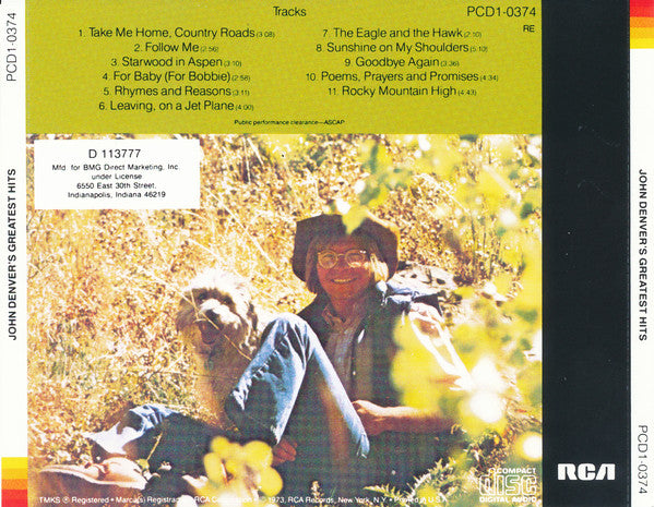 John Denver : John Denver's Greatest Hits (CD, Comp, Club, RE)