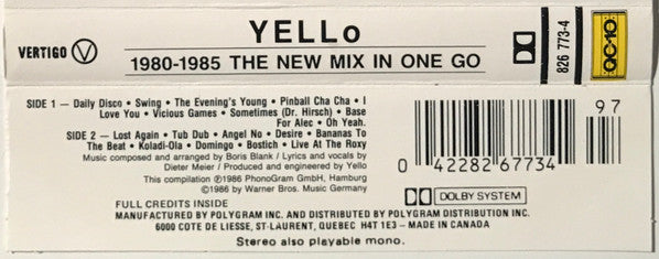 Yello : 1980 - 1985 The New Mix In One Go (Cass, Comp, P/Mixed)