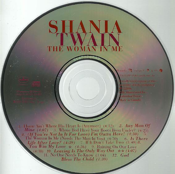Shania Twain : The Woman In Me (CD, Album, Club)
