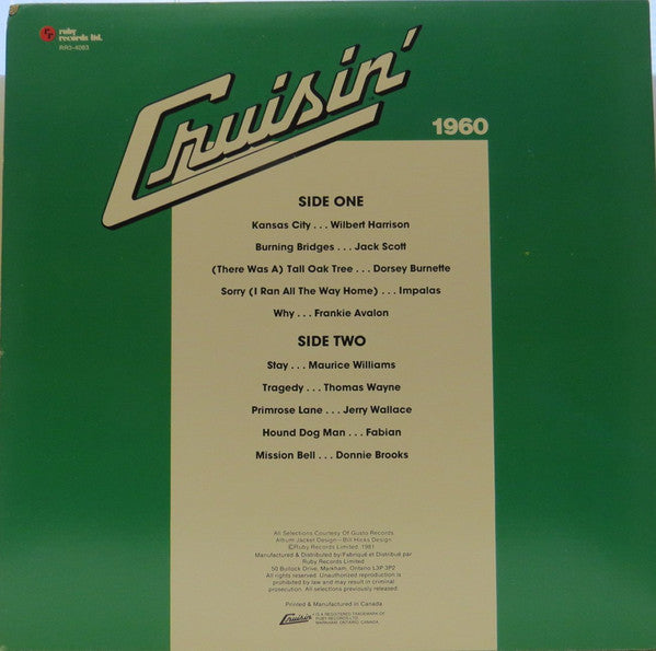 Various : Cruisin' 1960 (LP, Comp)