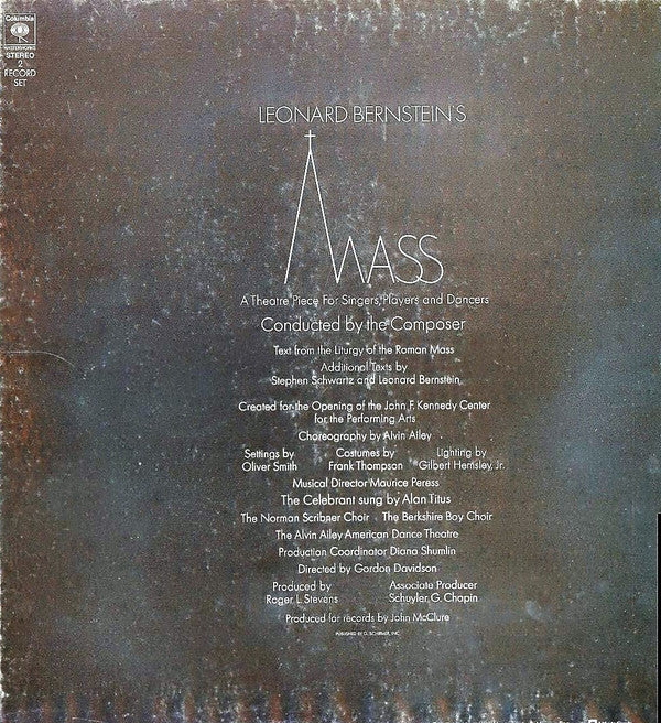 Leonard Bernstein : Mass (2xLP, Album)