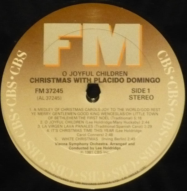 Placido Domingo : Vienna Symphony Orchestra* : Christmas With Placido Domingo (LP, Album)