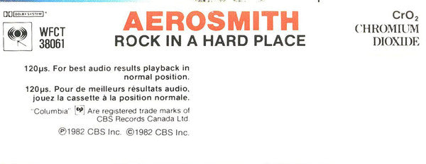 Aerosmith : Rock In A Hard Place (Cass, Album, CrO)