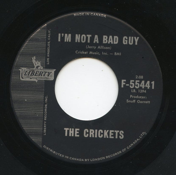 The Crickets (2) : Don't Ever Change / I'm Not A Bad Guy (7", Single)