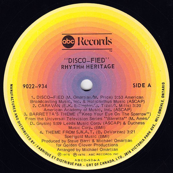 Rhythm Heritage : Disco-Fied (LP, Album)