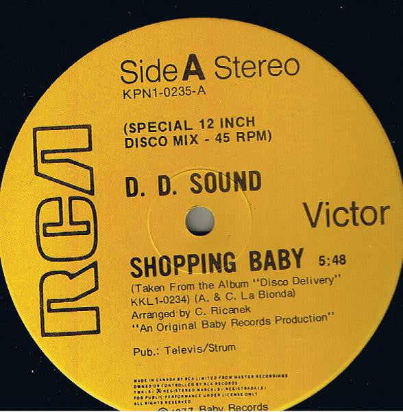 D.D. Sound : Shopping Baby (12", Mono)