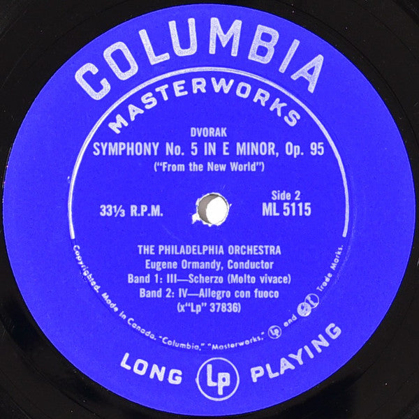 Dvořák* - The Philadelphia Orchestra, Eugene Ormandy : New World Symphony (LP)