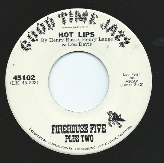 Firehouse Five Plus Two : Hot Lips / Flamin' Mamie (7")