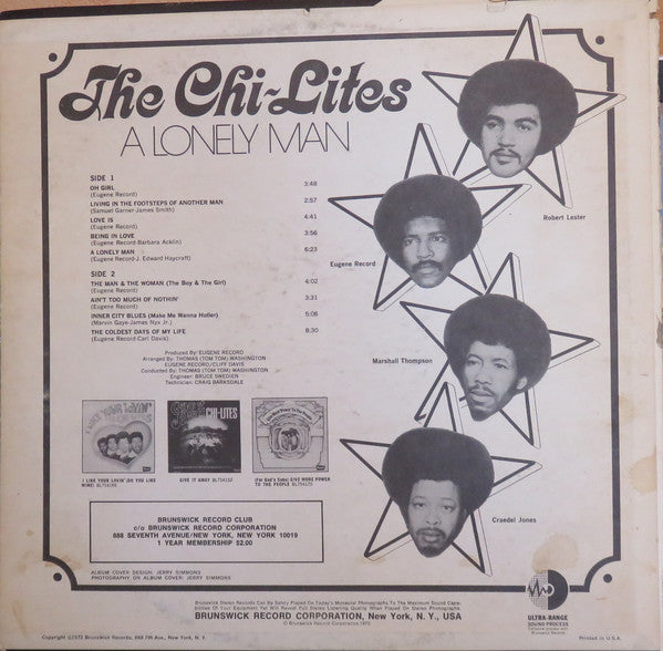 The Chi-Lites : A Lonely Man (LP, Album)