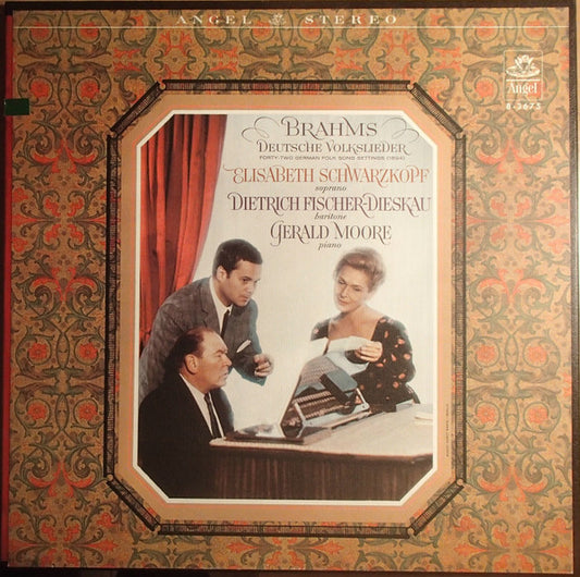 Brahms* - Elisabeth Schwarzkopf, Dietrich Fischer-Dieskau, Gerald Moore : Deutsche Volkslieder (2xLP + Box)