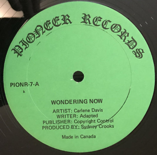 Carlene Davis : Wondering Now (12", Single)