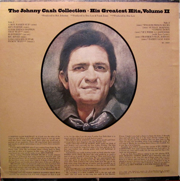 Johnny Cash : The Johnny Cash Collection • His Greatest Hits, Volume II (LP, Comp)