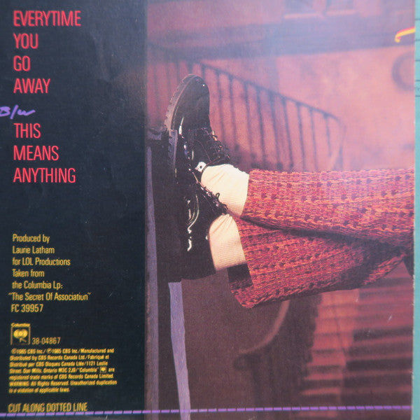 Paul Young : Everytime You Go Away (7", Single)