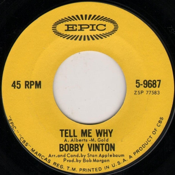 Bobby Vinton : Tell Me Why / Remembering (7", Single, Ter)