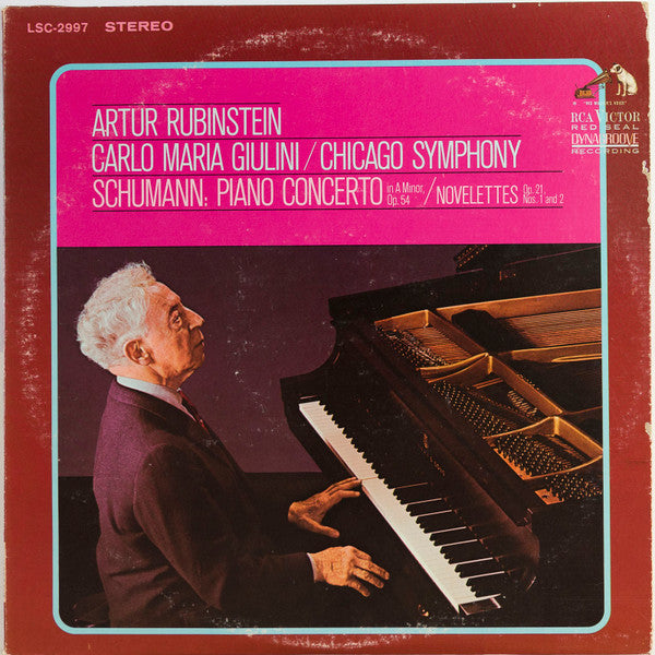 Robert Schumann - Arthur Rubinstein, Chicago Symphony Orchestra*, Carlo Maria Giulini : Piano Concerto In A Minor, Op. 54 / Novelettes, Op. 21, No. 1 & 2 (LP, RE, Dyn)