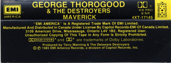 George Thorogood & The Destroyers : Maverick (Cass, Album, Dol)