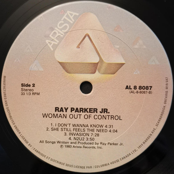 Ray Parker Jr. : Woman Out Of Control (LP, Album, Club)