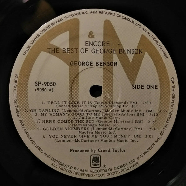 George Benson : Encore: The Best Of George Benson (LP, Comp)