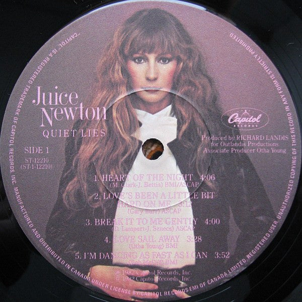 Juice Newton : Quiet Lies (LP, Album)