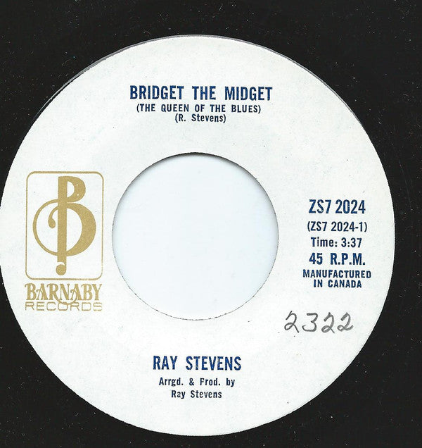 Ray Stevens : Bridget The Midget (The Queen Of The Blues) (7")