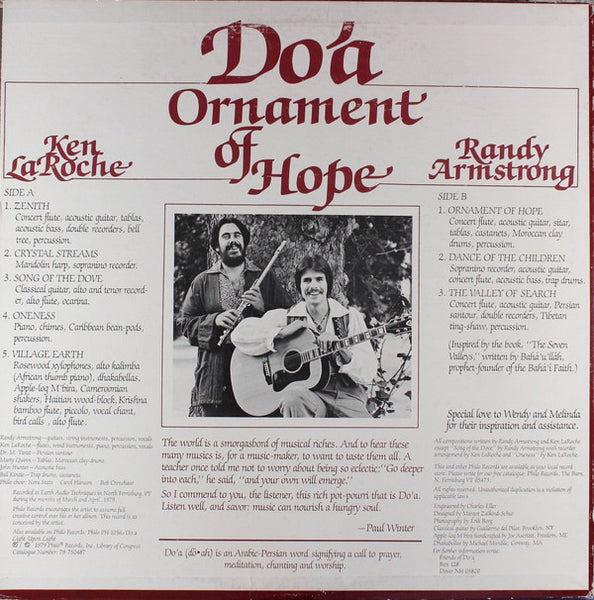 Do'a : Ornament Of Hope (LP, Album)