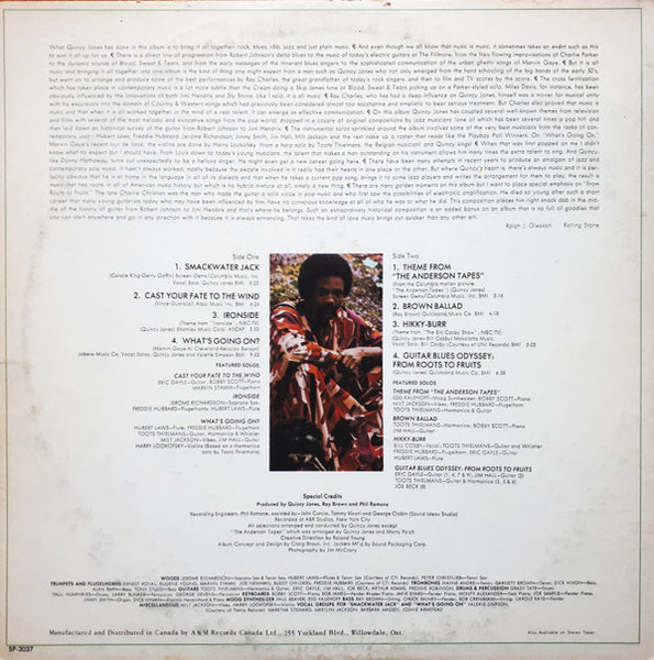 Quincy Jones : Smackwater Jack (LP, Album, RE, RP, Gat)